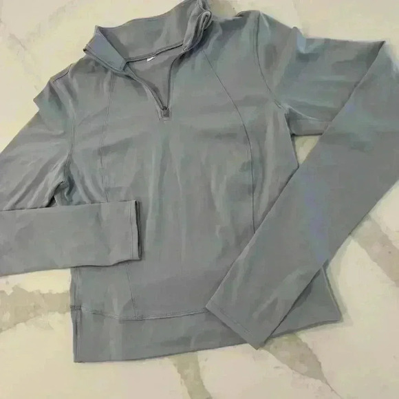 Yogalicious Lux Pullover QuarterZip Crop Activewear LongSleeve Top Womens Medium - Picture 2 of 7